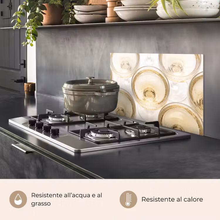 Paraschizzi cucina - Bevande - Bicchieri - Festa - Oro — 2