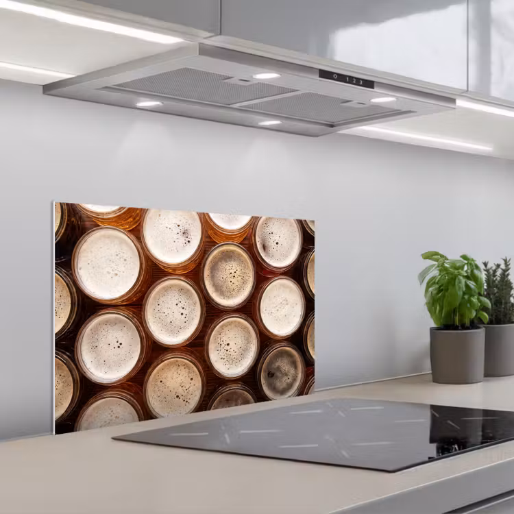 Paraschizzi cucina - Cibo - Bicchieri - Bevande - Motivo - Marrone — 1