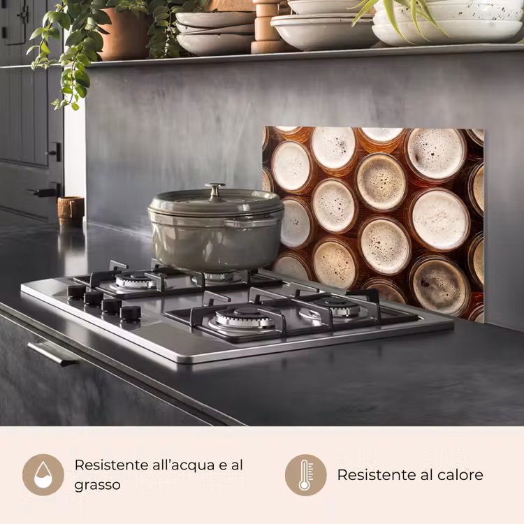 Paraschizzi cucina - Cibo - Bicchieri - Bevande - Motivo - Marrone — 2