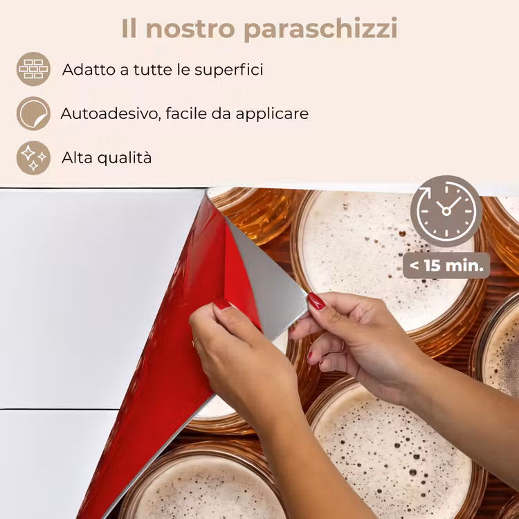 Paraschizzi cucina - Cibo - Bicchieri - Bevande - Motivo - Marrone — 4
