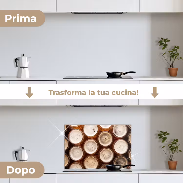 Paraschizzi cucina - Cibo - Bicchieri - Bevande - Motivo - Marrone — 7