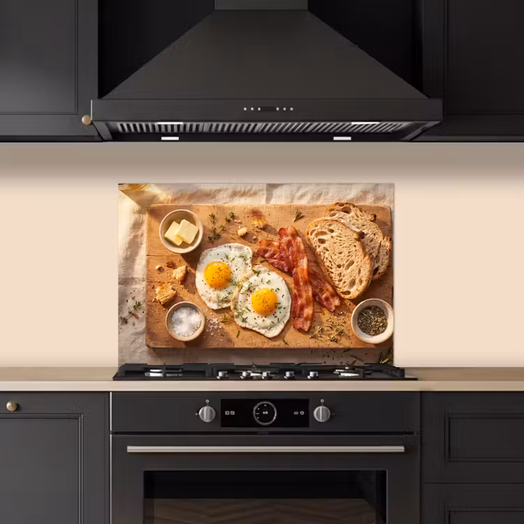 Paraschizzi cucina - Cibo - Colazione - Legno - Rustico - Giallo — 5