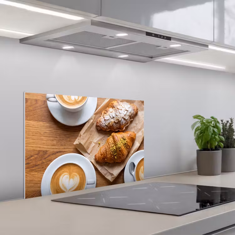 Paraschizzi cucina - Cibo - Croissant - Caffè - Colazione - Moderno — 1