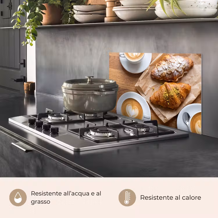 Paraschizzi cucina - Cibo - Croissant - Caffè - Colazione - Moderno — 2