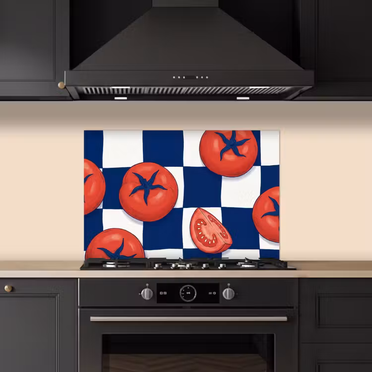 Paraschizzi cucina - Cibo - Pomodori - Cucina - Illustrazione - Rosso-Blu — 5