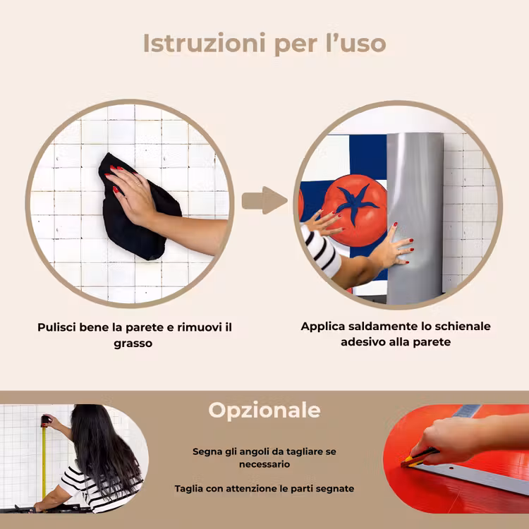 Paraschizzi cucina - Cibo - Pomodori - Cucina - Illustrazione - Rosso-Blu — 6