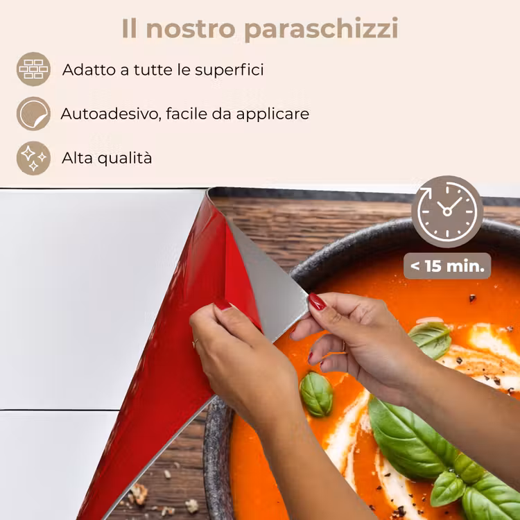 Paraschizzi cucina - Cibo - Zuppa - Basilico - Rustico - Rosso — 4