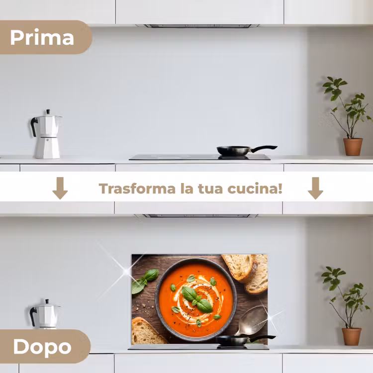Paraschizzi cucina - Cibo - Zuppa - Basilico - Rustico - Rosso — 7