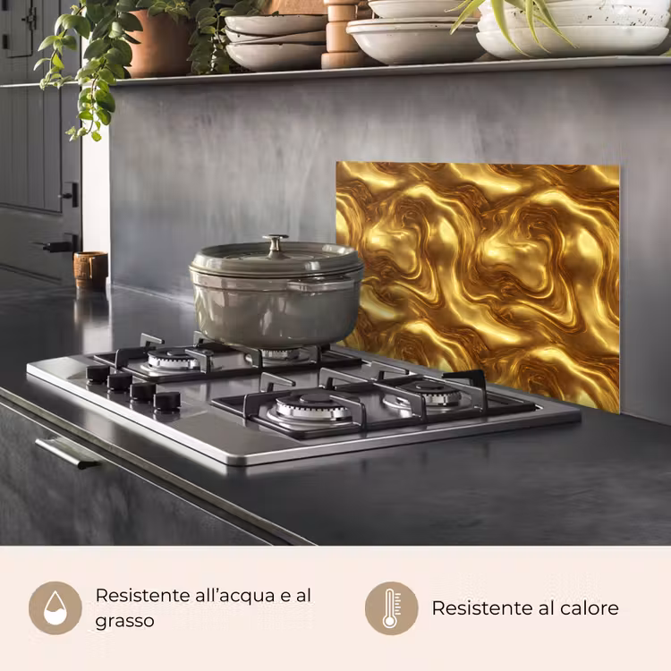 Paraschizzi cucina - Consistenza - Liquido - Biologico - Oro — 2