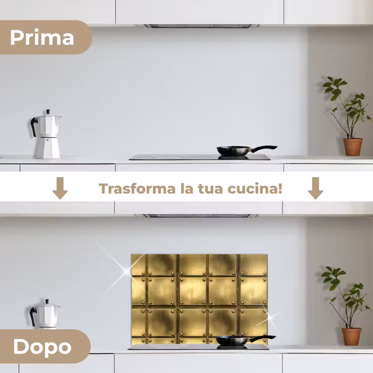 Paraschizzi cucina - Dischi - Stile industriale - Grintoso - Oro — 7