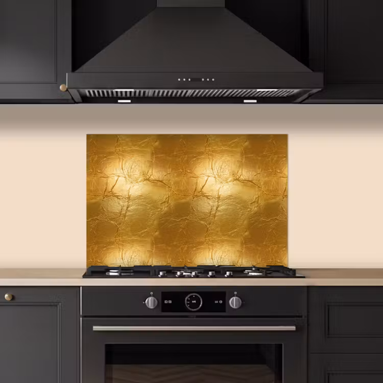 Paraschizzi cucina - Foglia d'oro - Vintage - Texture - Oro caldo — 5