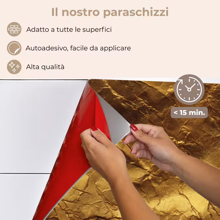 Paraschizzi cucina - Foglia d'oro - Texture  - Oro — 4