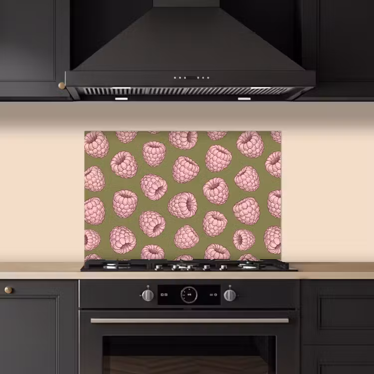 Paraschizzi cucina - Cibo - Motivo - Illustrazione - Rosa - Verde — 5