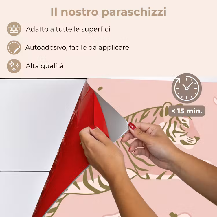 Paraschizzi cucina - Gatto - Che salta - Fiori - Astratto - Rosa — 4