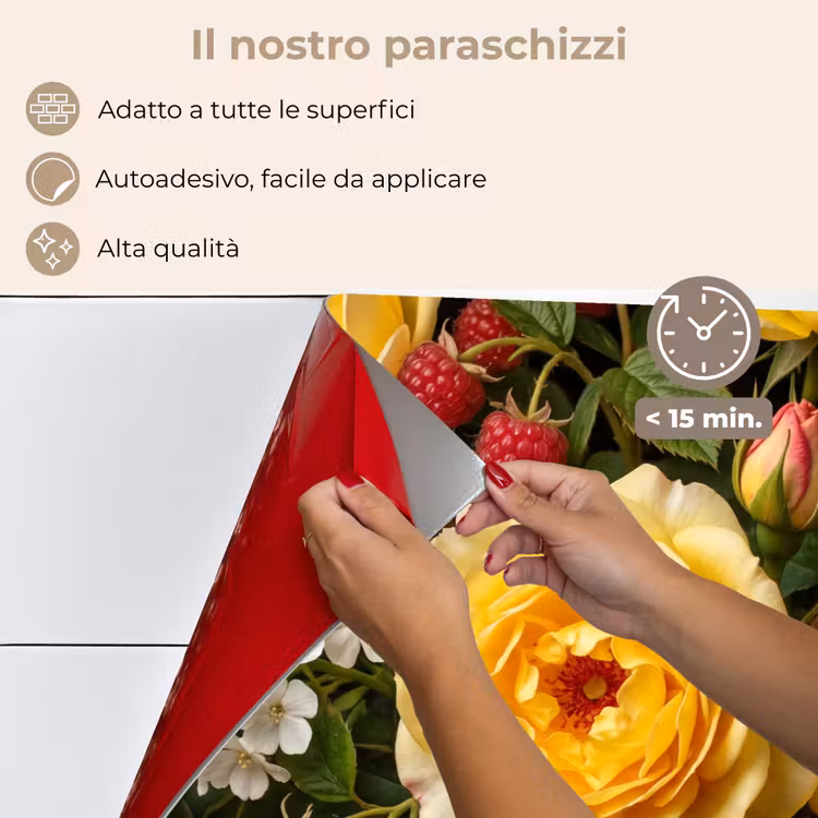 Paraschizzi cucina - Fiori - Mazzo - Natura - Classico - Giallo — 4