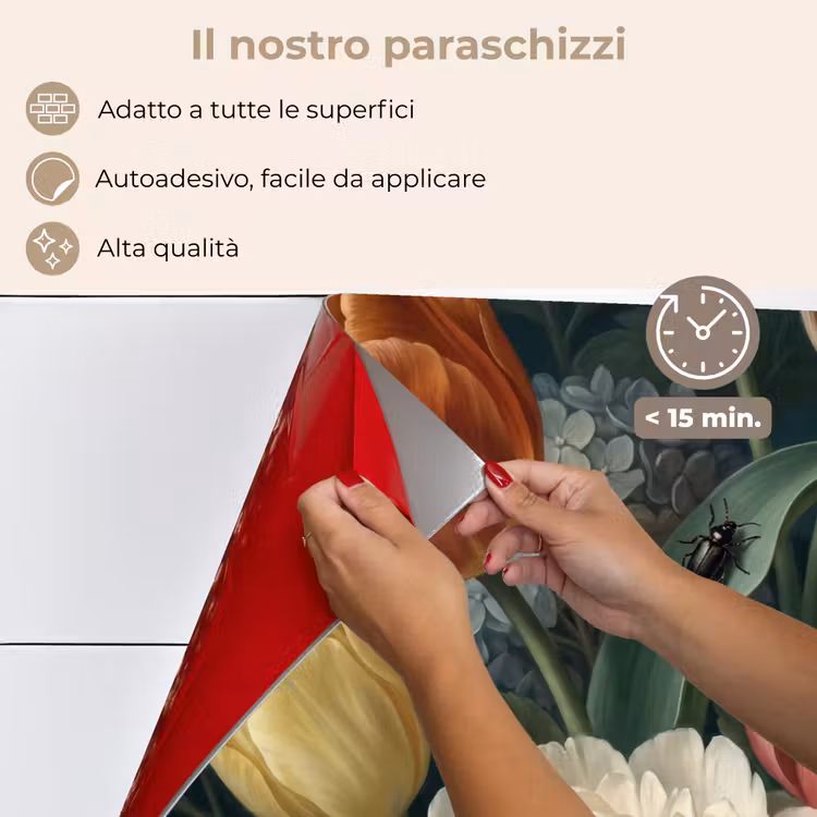 Paraschizzi cucina - Fiori - Mazzo - Natura - Classico - Scuro — 4