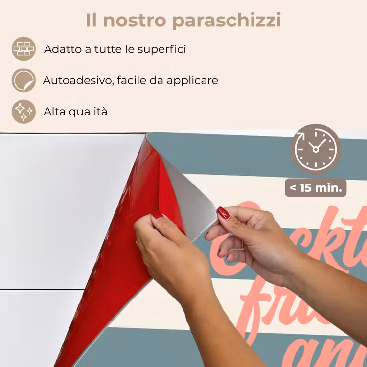 Paraschizzi cucina - Cocktail - Righe - Blu - Corallo — 4