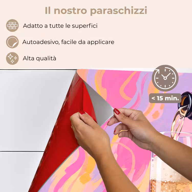 Paraschizzi cucina - Bevande - Versare - Festa - Astratto - Rosa — 4