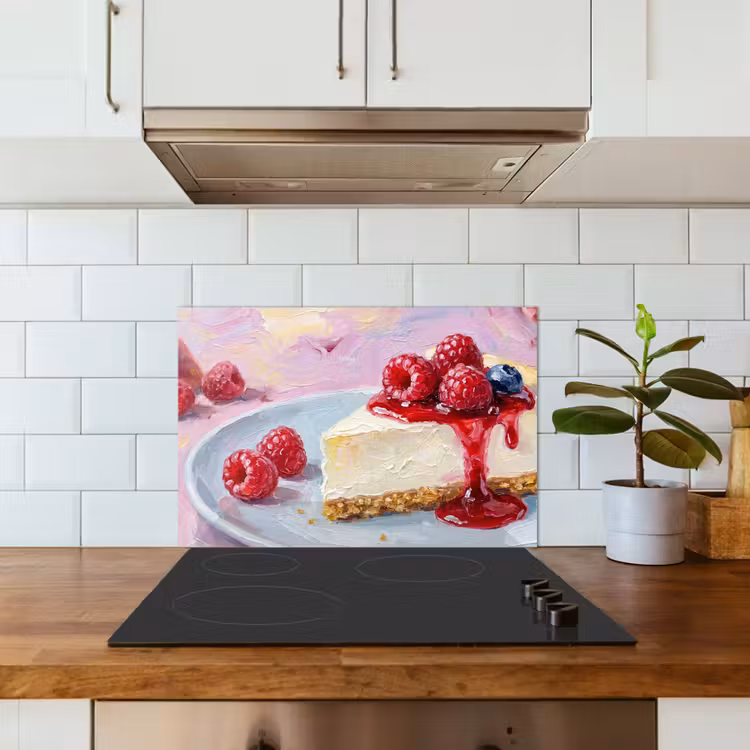 Paraschizzi cucina - Cibo - Cheesecake - Frutti di bosco - Astratto - Rosa — 3