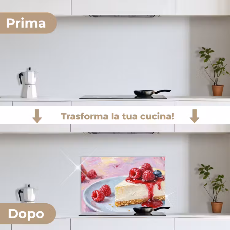 Paraschizzi cucina - Cibo - Cheesecake - Frutti di bosco - Astratto - Rosa — 7