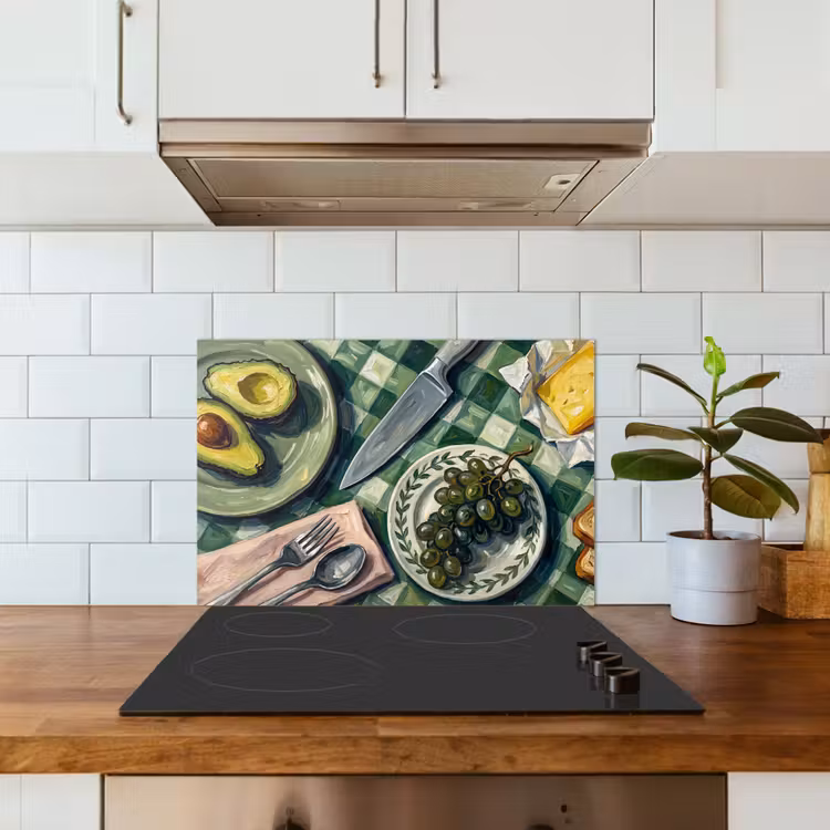 Paraschizzi cucina - Cibo - Colazione - Tavola - Moderno - Verde — 3