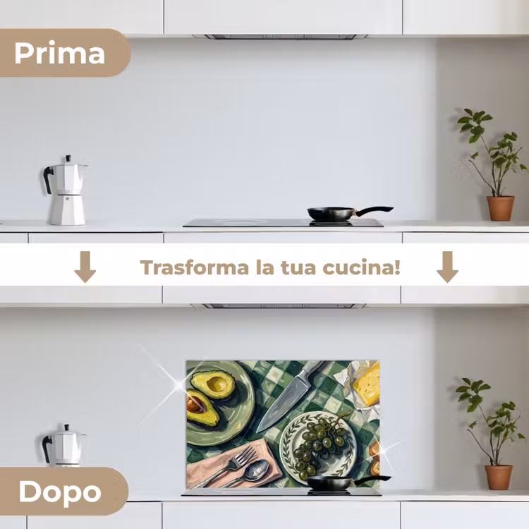 Paraschizzi cucina - Cibo - Colazione - Tavola - Moderno - Verde — 7