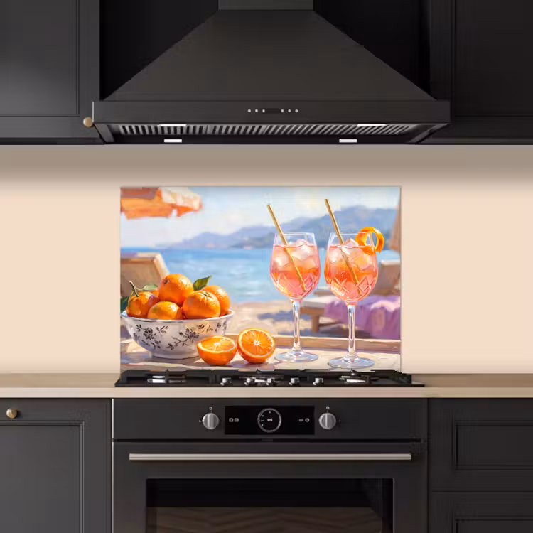 Paraschizzi cucina - Bevande - Bicchieri - Spiaggia - Estate - Arancione — 5