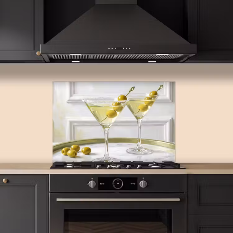 Paraschizzi cucina - Bevande - Martini - Olive - Moderno - Bianco — 5