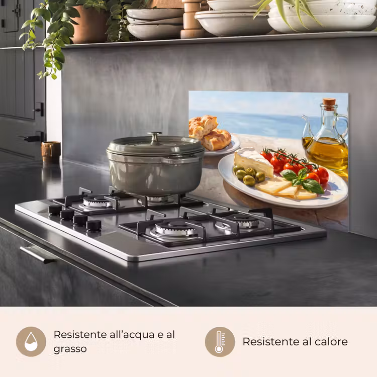 Paraschizzi cucina - Cibo - Mediterraneo - Natura - Dipinto — 2