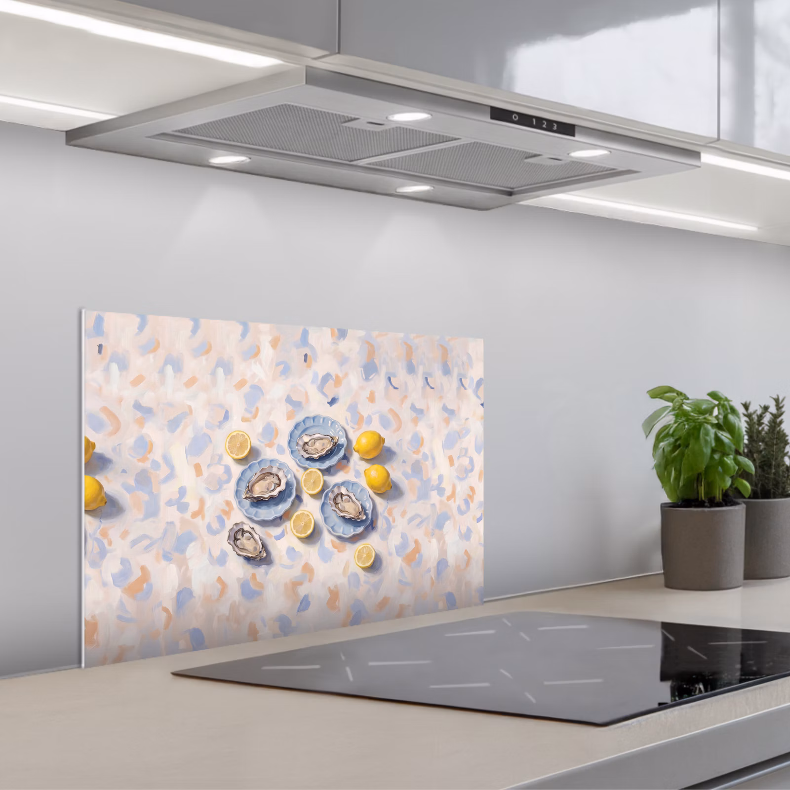 Paraschizzi cucina - Cibo - Ostriche - Limoni - Moderno - Giallo — 1