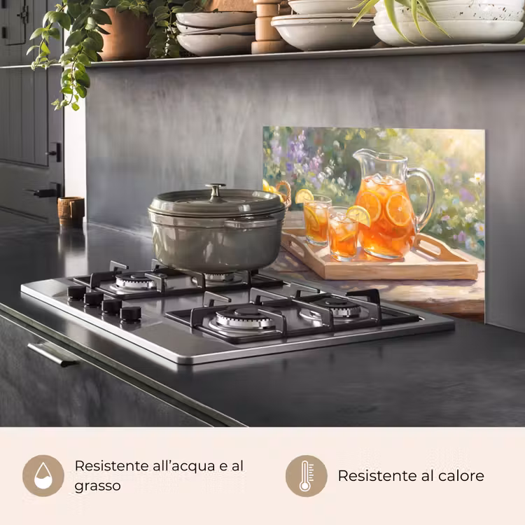 Paraschizzi cucina - Bevanda - Limone - Estate - Giardino - Giallo — 2