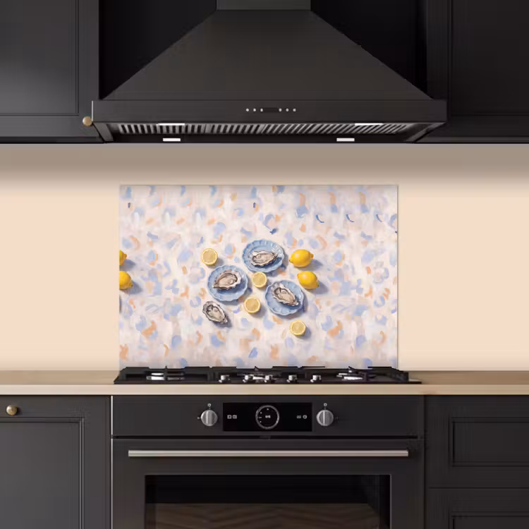 Paraschizzi cucina - Cibo - Ostriche - Limoni - Moderno - Giallo — 5