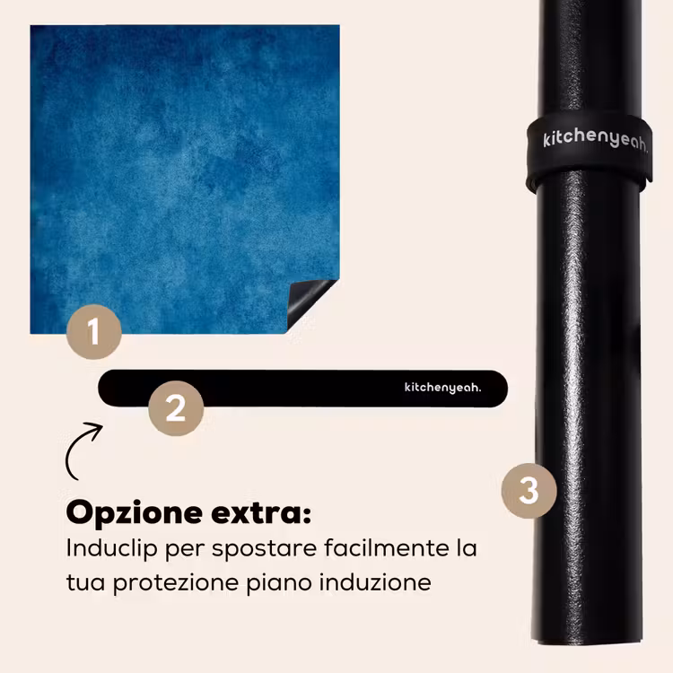 Protezione piano induzione - Mistica del cemento blu — 8