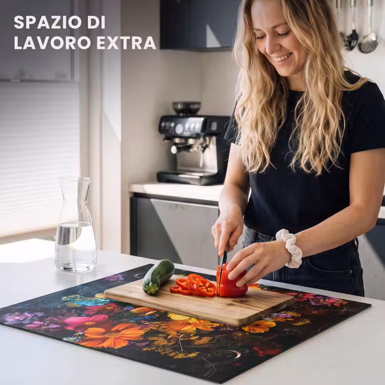 Protezione piano induzione - Bellezza floreale notturna — 5