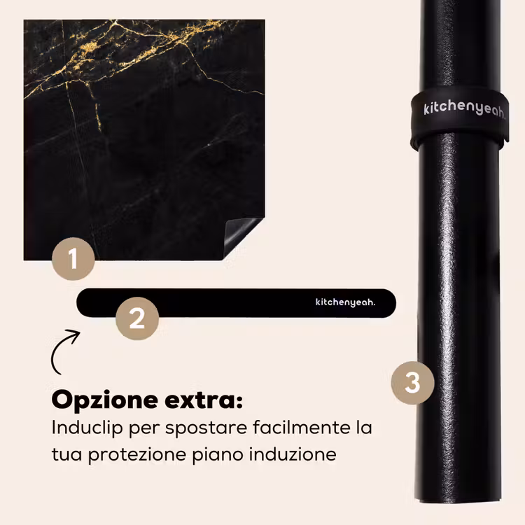 Protezione piano induzione - Fulmine d'oro in ebano — 8