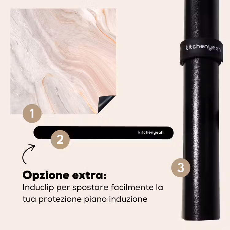 Protezione piano induzione - Onde morbide di marmo — 8