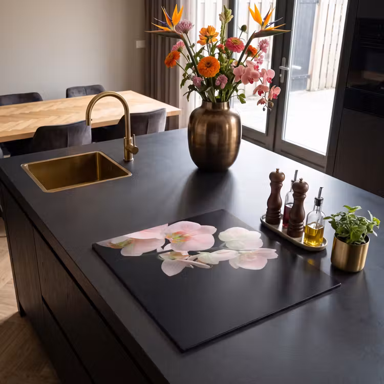 Protezione piano induzione - Rosa tenue Orchidea Whisper — 2