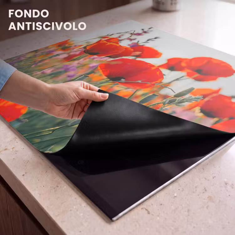 Protezione piano induzione - Papaveri all'alba — 6