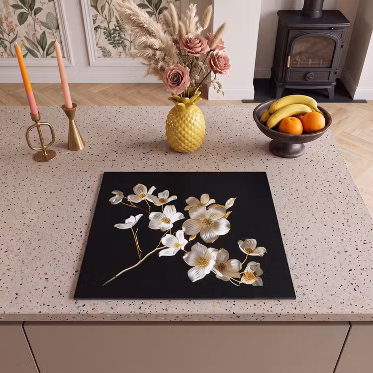 Protezione piano induzione - Eleganza in avorio e oro — 3