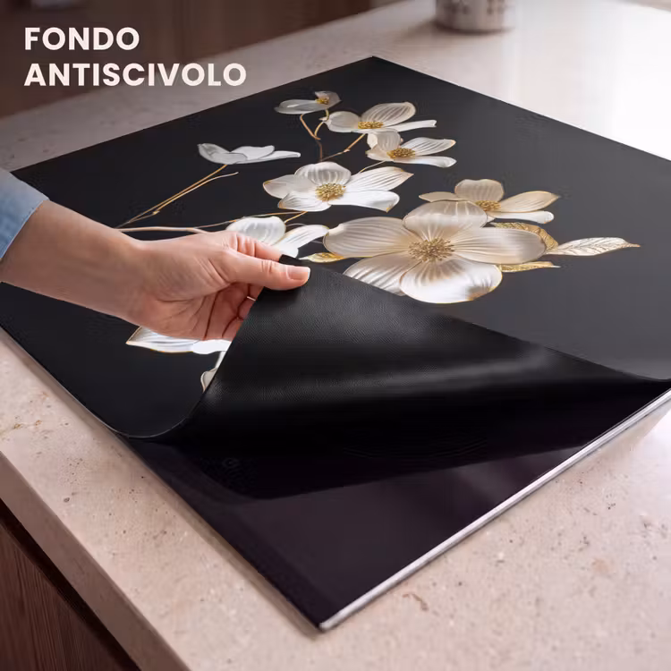 Protezione piano induzione - Eleganza in avorio e oro — 6