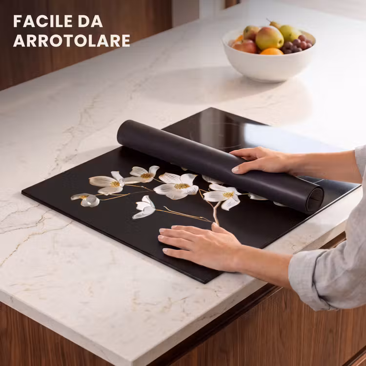 Protezione piano induzione - Eleganza in avorio e oro — 7