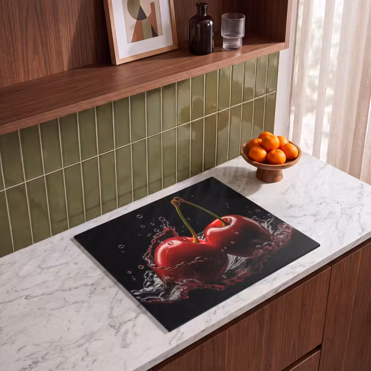 Protezione piano induzione - Ciliegia - Rosso - Frutta - Acqua - Nero — 4