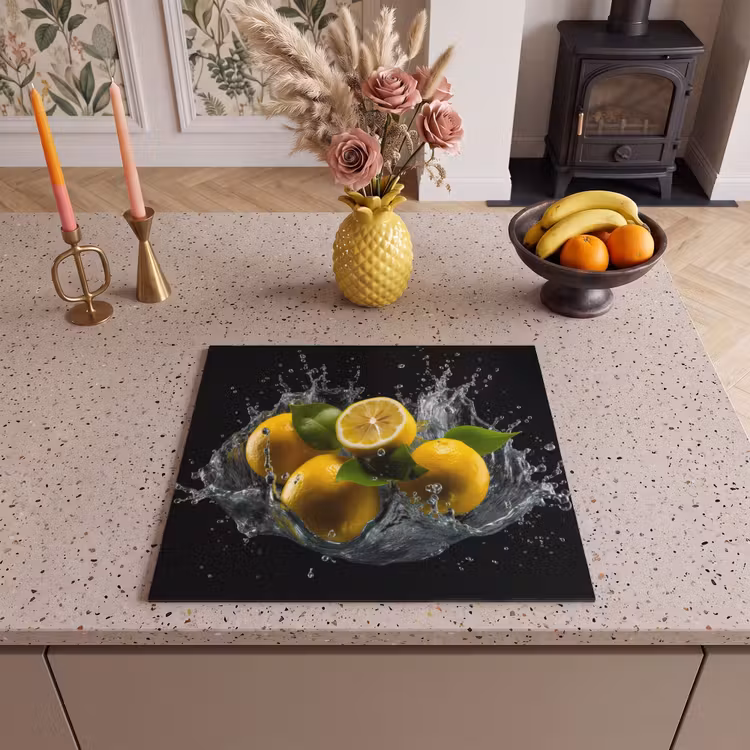 Protezione piano induzione - Limone - Frutta - Giallo - Nero — 3