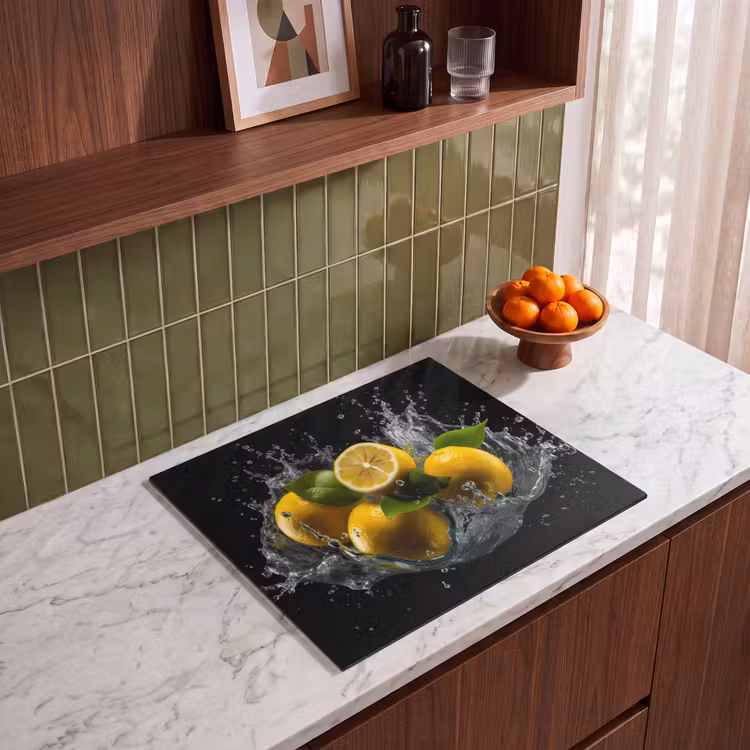 Protezione piano induzione - Limone - Frutta - Giallo - Nero — 4