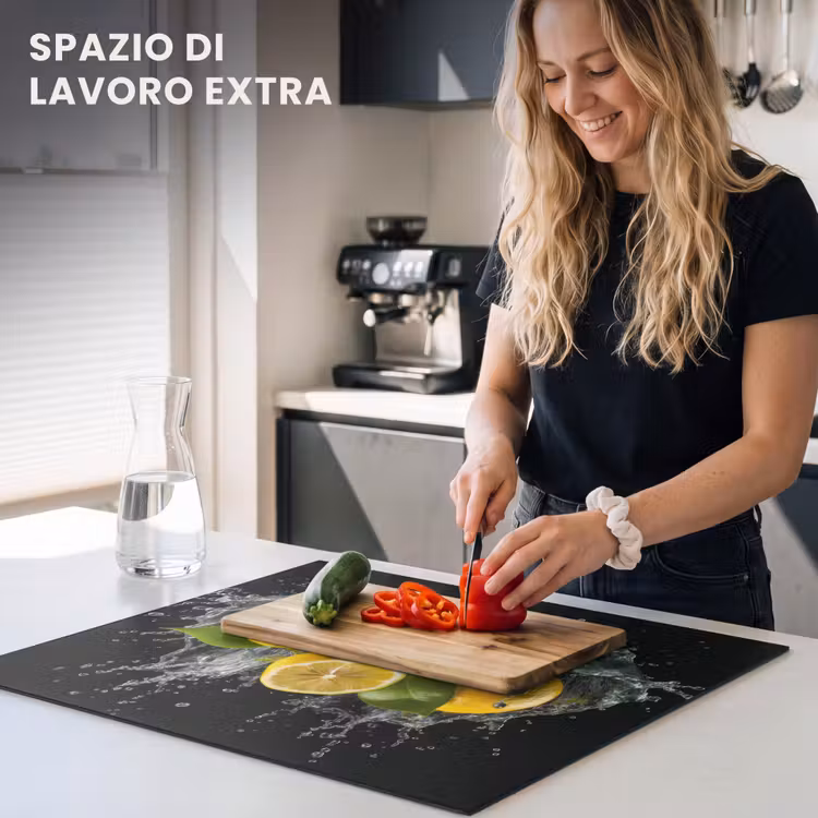 Protezione piano induzione - Limone - Frutta - Giallo - Nero — 5
