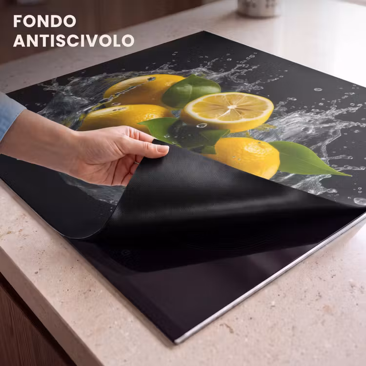 Protezione piano induzione - Limone - Frutta - Giallo - Nero — 6