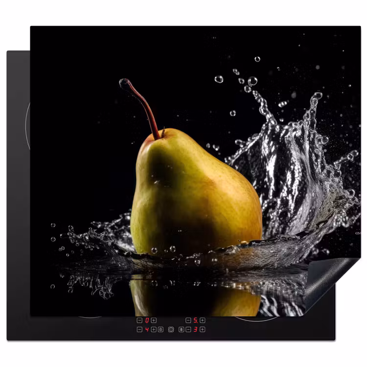 Protezione piano induzione - Pera - Frutta - Acqua - Nero — 1