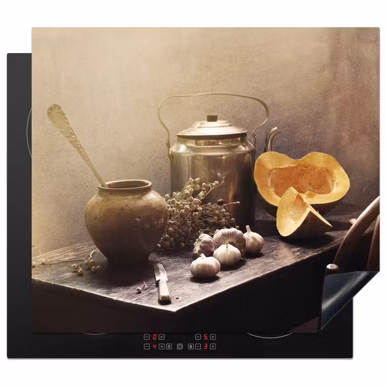 Protezione piano induzione - Natura morta in cucina con zucca — 1