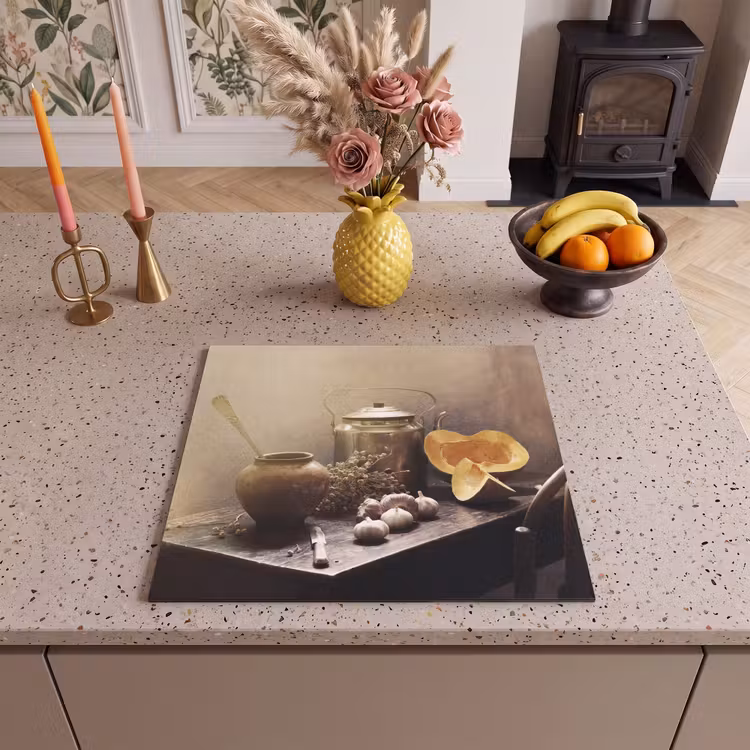 Protezione piano induzione - Natura morta in cucina con zucca — 3