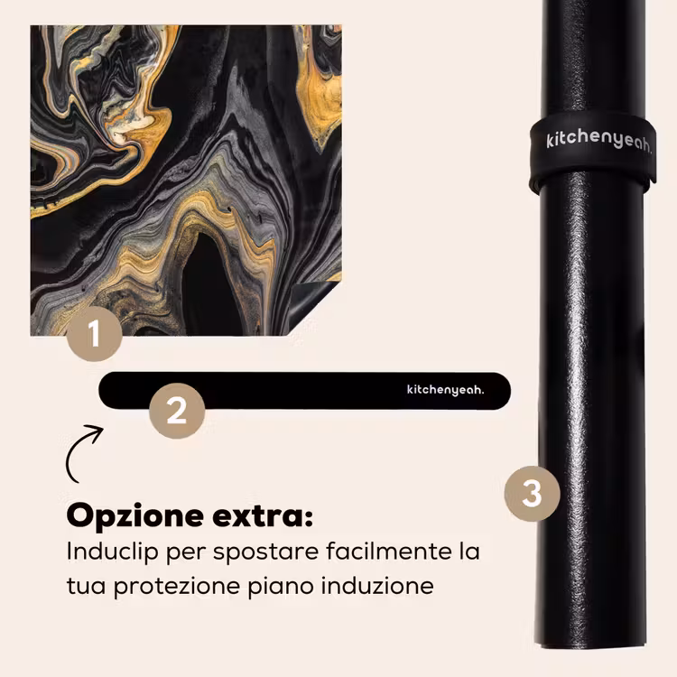 Protezione piano induzione - Fusione di nero e oro — 8